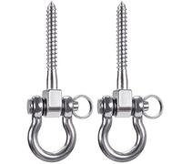 SELEWARE 2 Pezzi 900KG capacità Acciaio Inossidabile Heavy Duty Gancio Appendiabiti, Gancio soffitto, Gancio Altalena con bullone per calcestruzzo Set di Legno Parco Giochi per Bambini Outdoor
