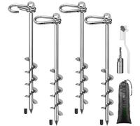 SELEWARE 4 fuoristrada, picchetti per esterni, campeggio, ancoraggi a terra, picchetti in acciaio inox, per altalena, escursioni, trampolino, tenda, capannone, campeggio