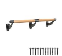 SELEWARE Barra Balletto, Barra per Balletto in Legno, Barra per Balletto a Casa, Barra per Balletto a Parete da 2,57 m, Adatta per l'allenamento del Movimento del Balletto a casa