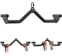 SELEWARE Barra per trazioni LAT da 61 cm, in lega di acciaio resistente, impugnatura ergonomica, versatile attacco per cavo per allenamento muscolare versatile