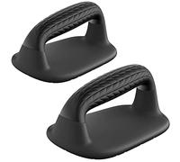 SELEWARE Barre per flessioni e parallele, antiscivolo, con impugnatura morbida, per calisthenics e allenamenti a pavimento, struttura robusta, supporto 226,8 kg, nero