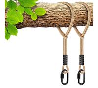 SELEWARE Cinghie per amaca, 2,4 m, corda per altalena per amaca e sedia, corda di prolunga con moschettone, per interni ed esterni, altalene per alberi, altalene da campeggio, accessori per amaca