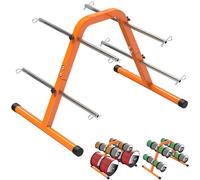 SELEWARE Contenitore per bobine di filo a mano, dispenser portatile per fili/cavi, contenitore per filo manuale, estrattore e dispenser, rack per bobine in filo di acciaio inossidabile con 4 aste