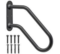 SELEWARE Corrimano antiscivolo resistenti per esterni, 1-2 gradini, montaggio a parete, per ringhiera per scale, maniglia di sicurezza a forma di U, per garage, portico, giardino (diametro tubo da 3,3