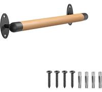 SELEWARE Corrimano in legno 40,6 cm, per scale interne, robusti brackets in metallo, barra di sostegno per anziani, rotondo 3,3 cm