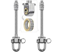 SELEWARE Grucce in acciaio inox resistenti con cuscinetti (set da 2), bulloni per altalena M10 x 22,9 cm, capacità 816,5 kg, per travi in legno e acciaio, amaca da yoga, altalena da portico