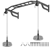 SELEWARE Heavy Duty Pull Up Bar a Parete Multi-Funzione Chin up Bar con Sistema di Carrucole a Cavo Home Gym LAT Pulldown Workout Attachments Heavy Bag Hanger