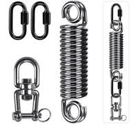 SELEWARE Molla per sacco pesante, kit da appendere per sacco da boxe con girevole e 2 moschettoni, accessorio da appendere rotante a 360 per sacco da boxe, capacità 226,8 kg