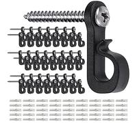 SELEWARE Q Ganci per luci da esterno, ganci per luci natalizie con vite interni ed esterni, clip per appendere luci a stringa di luci da patio, 45 pezzi