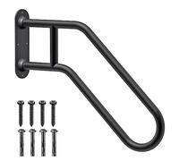 SELEWARE Robusto corrimano antiscivolo per esterni, 1-4 gradini, supporto da parete da 63,3 cm, ringhiera per scale, maniglie, maniglia di sicurezza a forma di U per garage, veranda, giardino