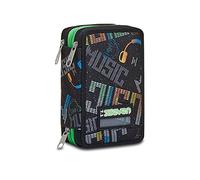 Selezione Cartoleria Varzi dal 1956 Astuccio Scuola Seven MUSICBRIGHTIING 3 Zip Organizzato Completo