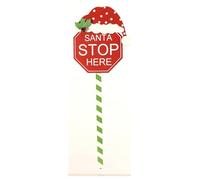 Selezione Cartoleria Varzi Dal 1956 Cartello Santa Stop Here 30 CM