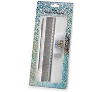 Blister Righello,gomma,matita Chiara Ferragni - Formato: Set 3 pezzi