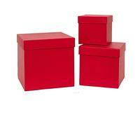 Selezione Cartoleria Varzi Dal 1956 Scatola Regalo Box Quadrata Rossa 20x20 Cm