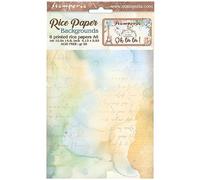 Selezione di 6 fogli di carta di riso, formato A4, motivo: "Create Happiness Oh lá lá lá