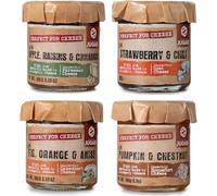 Selezione di Marmellate - Gusti Unici: Zucca e Castagna, Fichi Arancia e Anice, Fragole e Pepe, Mela e Cannella - Perfette da Abbinare ai Formaggi - Confezione da 4 x 180 g