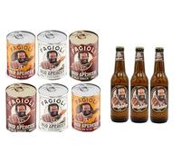 Selezione Fagioli BUD SPENCER 2 Confezioni Fagioli Neri Tex-Mex 400 gr+ 2 Confezioni Fagioli Pinto + 2 Confezoni di Fagioli Salsa Barbecue 400 gr + 3 Bottiglie di Birra Bud Spencer Lager 4,8% 33cl