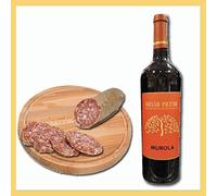 Selezione Rosso Piceno 304. 1x ciabuscolo igp 750 gr, 1x Vino Rosso Piceno doc cantina Tenute Murola, Urbisaglia, Macerata, Italy, prodotti tipici marchigiani
