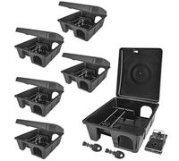 Selezione Scatola per esche Trappola per topi Bait Station Rat Sicuro per i Bambini Animaletti Interno Esterno Petigi, Numero:6