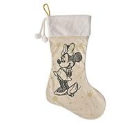 Selezione Varzi Dal 1956 Calza Disney Velluto Natalizio Minnie Bordo In Pelliccia Bianca E Lacci Con Pompon