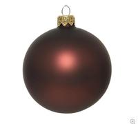 Selezione Varzi dal 1956 set 6 palline vetro marrone opaco cm 10