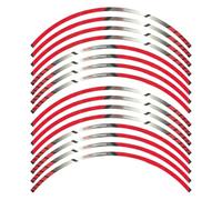 Self-Adhesive Auto Wheel Rim Reflective Modified Stickers 16pcs | Self-Adhesive Safety Warning Strips for SUVs, RVs, Sedans, Motorcycles & Electric Cars | High-Visibility Night Driving Decor