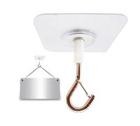 Self Adhesive Ceiling Hook - No Drill Plant Hanger for Indoor Decor | Strong Stick Wall Hook with Safety Buckle, Hanging Planters Bags, Hanging Holder for Planter Lantern Picture Garland Storage