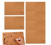 Self Adhesive corkTiles - 6 Pack Rectangular corkBoard Sheets, Wall Decor Panels | Peel And Stick corkBoards, Removable corkSurface Pads For Wall, Drawer Liner, Desktop Protection DIY Projects