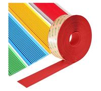Self Adhesive Flexible PVC Stair Nosing Treads Anti-Slip Strip, Edge Protector Staircases Step Trim for Indoor Outdoor(Red,10cm)