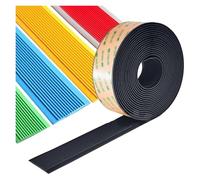 Self Adhesive Flexible PVC Stair Nosing Treads Anti-Slip Strip, Edge Protector Staircases Step Trim for Indoor Outdoor(Black,6cm)