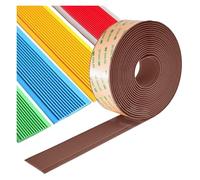 Self Adhesive Flexible PVC Stair Nosing Treads Anti-Slip Strip, Edge Protector Staircases Step Trim for Indoor Outdoor(Brown,8cm)