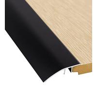 Self Adhesive Floor Cover Strips/Gap Connecting Strips,95/105/115/125/135/145 Cm Doorway Floor Transition Strip, for Threshold Height Less Than 1 Mm(Black,100cm/39.4in)