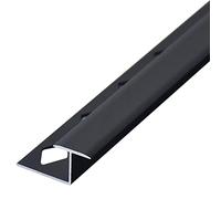Self Adhesive Floor Edge Trim/Gap Connecting Strips,Z Type Flooring Transition Strip, Easy to Install & Cut, for Sliding Doors Doorways(Black,140cm/55.1in)