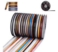 Self-Adhesive Gap Beautifying Tape (6 M/20 ft), Peel Stick Self-Adhesive Caulk Tape Strip,Ceramic Tile Gap Tape, for Toilet, Bathroom, Sink, Bathtub, Floor Wall Edge Protector (Gold,19.68ft)