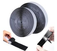 Self-Adhesive Hook and Loop Strips Tape Roll, 1in x 26.2ft Black Heavy Double Sided Sticky Duty Strips with Strong Adhesive Industrial Strength Sticky Fastener Interlocking Fastener Mounting Tape
