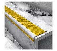 Self-Adhesive L-Type Stair Steps Edge Protector,35 39 43 47 51 Inch Long PVC Stairs Nosing Edge Safety Pads, Inside Outside Home Loft Stairway Edge Trim, Non Slip(Yellow1,130cm/51.2in)