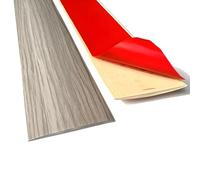 Self Adhesive PVC Floor Transition Strip, 1.5", 2", 3" Wide, Laminate Floor Cover Strips, Flat Divider Strip For Joining Gaps, For Tile/Wood/Laminate/Joins(Gray Wood Grain,4cm x 100cm)
