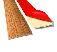 Self Adhesive PVC Floor Transition Strip, 1.5", 2", 3" Wide, Laminate Floor Cover Strips, Flat Divider Strip For Joining Gaps, For Tile/Wood/Laminate/Joins(Yellow Oak,7.6cm x 300cm)