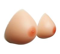 Self-Adhesive Triangle Silicone Breast Forms, Concave Bottom Bra Pad Enhancers for Crossdresser, Transgender, Mastectomy(Non-Stick,B Cup)