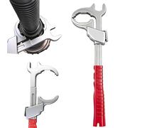 Self Adjusting Wrench, C Shaped 86mm Wide Jaw Spanner Tool, Self Tightening Wrench For Fittings Nuts Fixtures Plumbing Repair Under Sink Bathroom Behind Cabinet HVAC Maintenance Home Use Durable