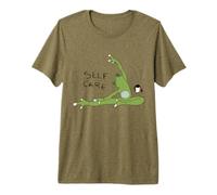 Self Care Frog Fare Yoga con Il tè Maglietta Premium