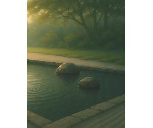 Self-Care Planner - Tranquil Rock Pool: A mindful space to nurture your well-being, track your mood, and reflect with gratitude each day