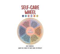 Self-Care Wheel Mental Health Poster - Boho Style Therapy Office Decor, Educational Psychologist Guidance Wall Art for Calm Classroom(Unframed,12x18inch(30x45cm))