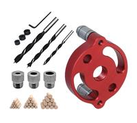 Self Centering Dowel Jig, Adjustable Drill Guide Tool, Durable Woodworking Material Precision Hole Locator for Carpenters and Remodelers, Cabinetry Tool for Home and Kitchen