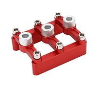 Self Centering Doweling Jig, 3 in 1 Drill Hole Guide Tool with 90° Positioner and 3 Sized Holes for Precise Woodworking, Aluminum Alloy Hole Locator for DIY Carpentry and Furniture