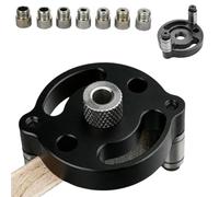 Self-Centering Doweling Jig - Precision Drill Guide for Flawless Woodworking Joints 2/3/4/5/6/7/8/9/10mm, Handheld Jig Easy to Install, Cabinet Furniture Carpentry DIY Tool (Black)