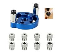 Self Centering Doweling Jig, Woodworking Hole Puncher Locator, Portable Straight Drilling Guide Tool for Wood Panel, Reliable Positioning Accessory for DIY & Furniture Assembly (Blue)
