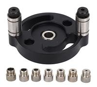 Self -centratura Dowel Jig Professional Woodworking Doweling Jig Hole Punch Locarier con 8 boccole per un posizionamento accurato su pannelli in legno Edilizia in lega di alluminio (Nero)