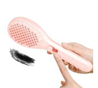 Self-Cleaning Hair Brush - Massage Comb | Light Pink Portable Telescopic Comb, Retractable Combs | Cleaning Hair Combs Anti-Static Multifunctional Hairbrush For Girls Ladies, Scalp Cleanings & Massage