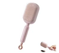 Self Cleaning Hair Brush, Retractable Hair Brush, Easy Clean, Massage Comb With Retractable Bristles, One-pull Clean Anti Static Brushs, Hairs Styling Tools for All Hairs Types (Pink)